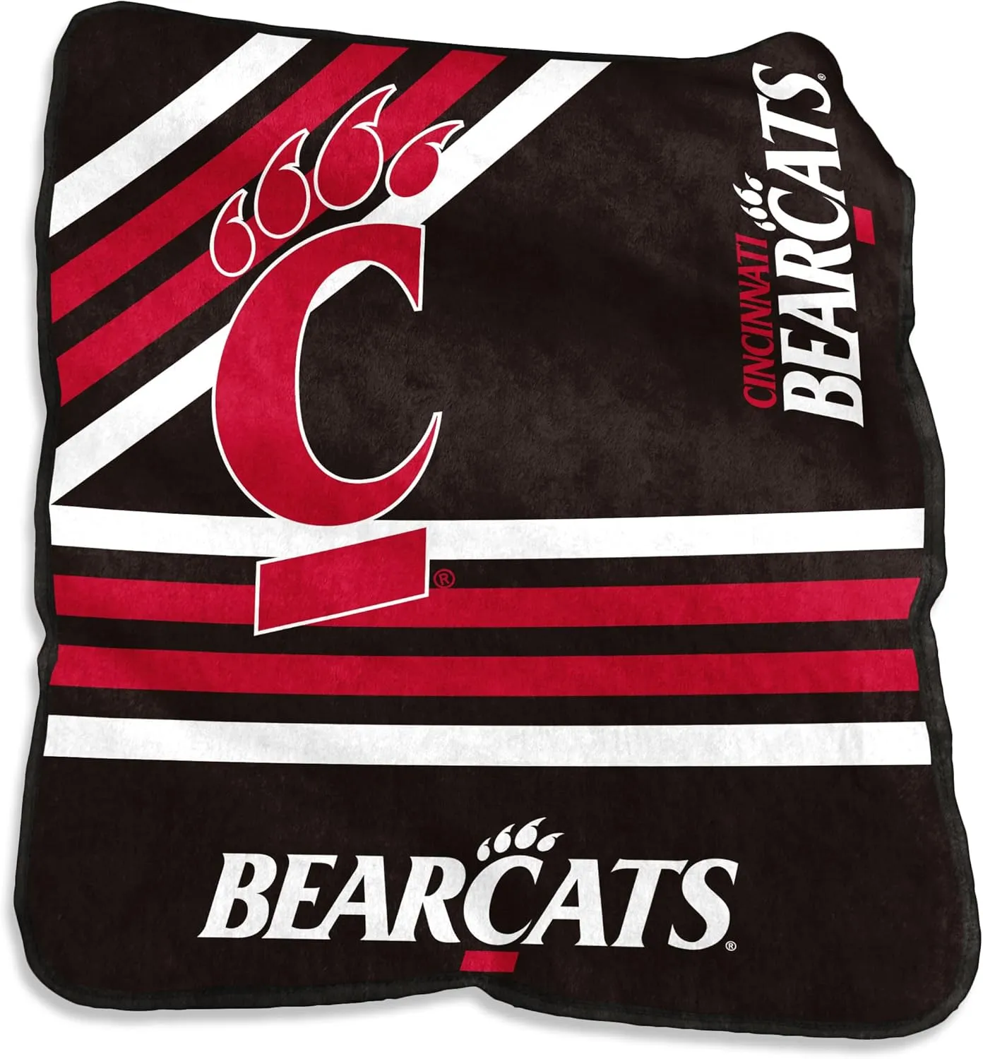 Logo Brands NCAA Raschel Throw Blanket – 50 x 60 Soft Fleece Blanket, Officially Licensed Collegiate Design, Cozy Throw for Tailgating, Game Day, & Home Décor