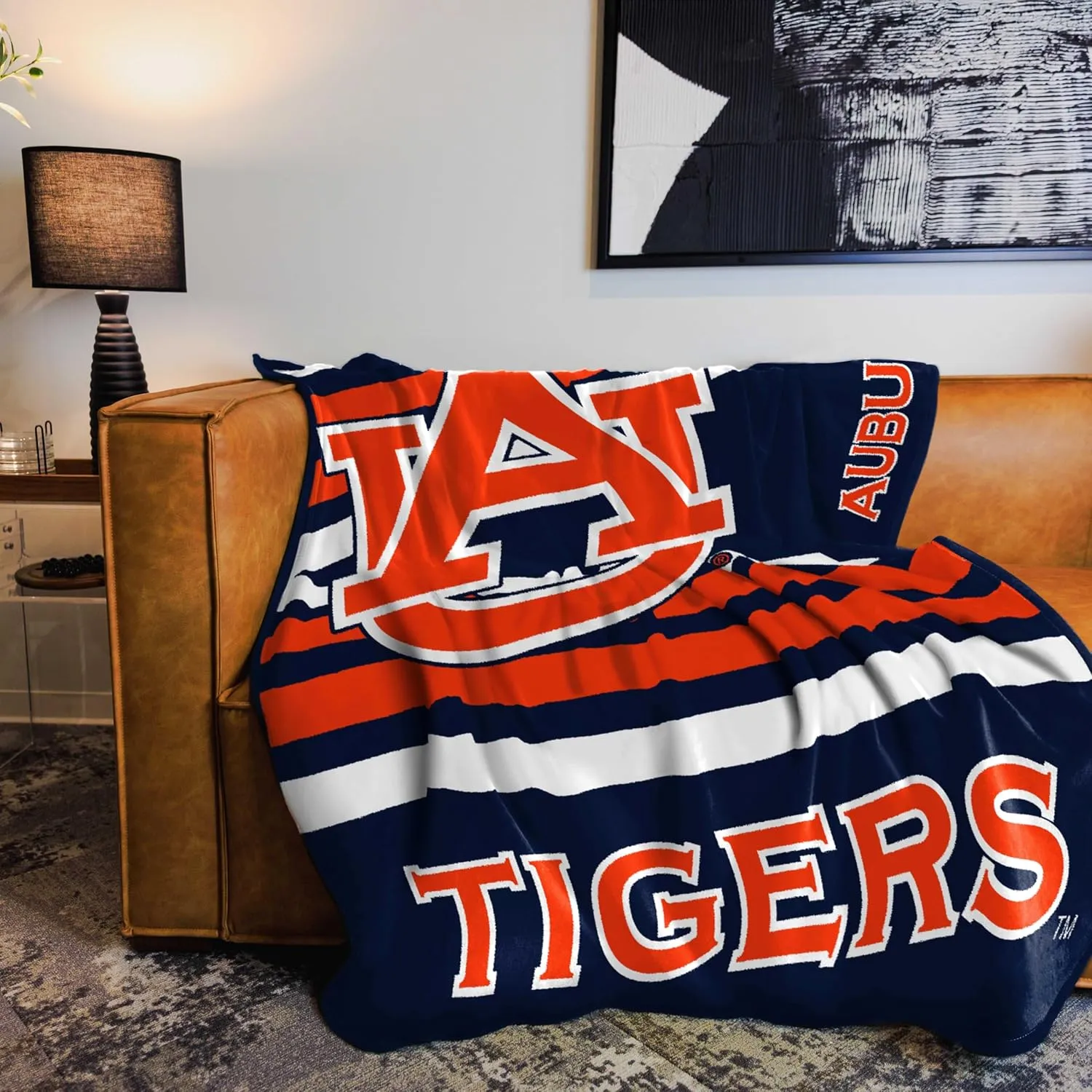 Logo Brands NCAA Raschel Throw Blanket – 50 x 60 Soft Fleece Blanket, Officially Licensed Collegiate Design, Cozy Throw for Tailgating, Game Day, & Home Décor