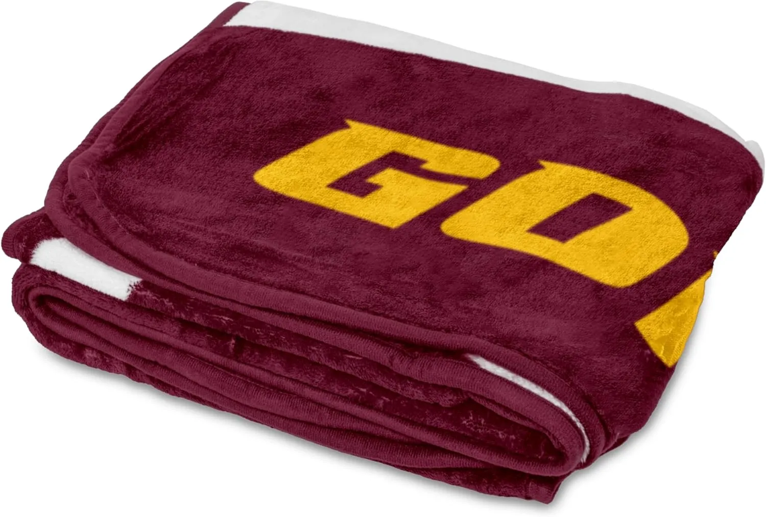 Logo Brands NCAA Raschel Throw Blanket – 50 x 60 Soft Fleece Blanket, Officially Licensed Collegiate Design, Cozy Throw for Tailgating, Game Day, & Home Décor