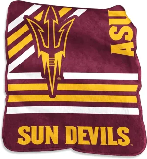 Logo Brands NCAA Raschel Throw Blanket – 50 x 60 Soft Fleece Blanket, Officially Licensed Collegiate Design, Cozy Throw for Tailgating, Game Day, & Home Décor