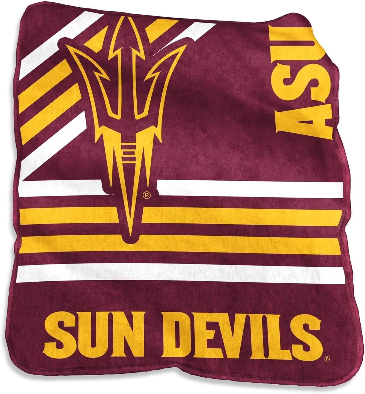 Logo Brands NCAA Raschel Throw Blanket – 50 x 60 Soft Fleece Blanket, Officially Licensed Collegiate Design, Cozy Throw for Tailgating, Game Day, & Home Décor