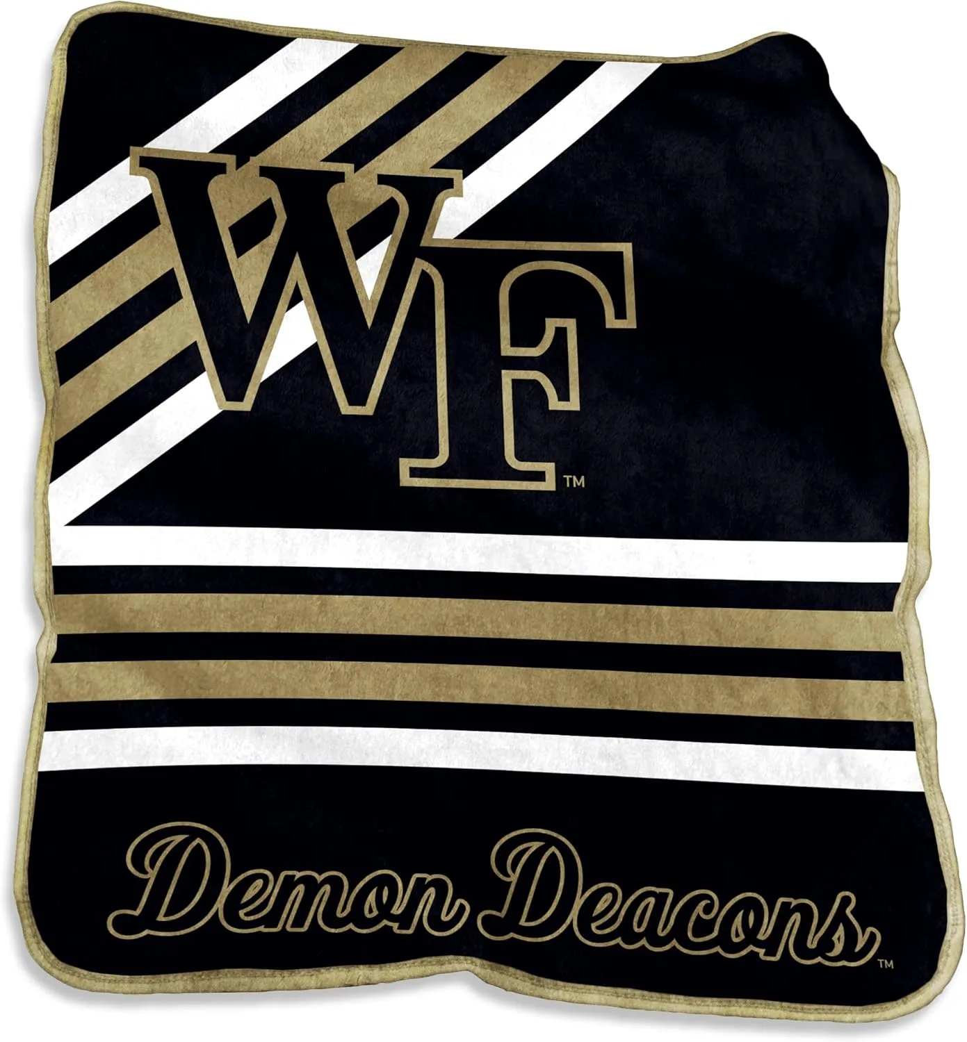 Logo Brands NCAA Raschel Throw Blanket – 50 x 60 Soft Fleece Blanket, Officially Licensed Collegiate Design, Cozy Throw for Tailgating, Game Day, & Home Décor