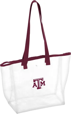 Logo Brands Officially Licensed NCAA Unisex Stadium Clear Tote, One Size, Team Color