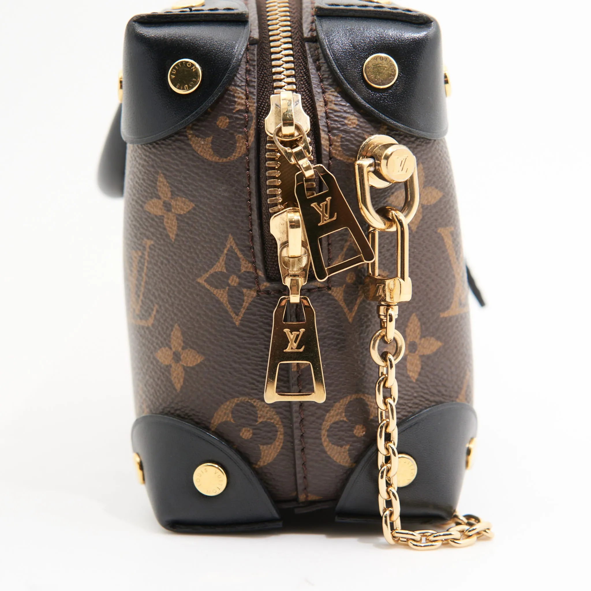 Louis Vuitton Canvas Petite Malle Souple in Brown Canvas GHW