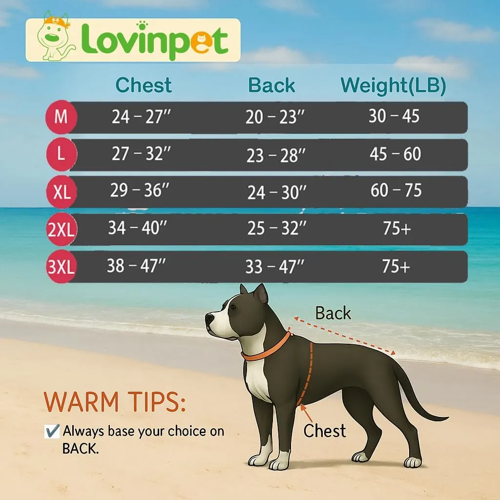 LovinPet Large Breed Dog Onesie Pajamas - UV & Wound Care, Dog Anxiety Relief, Dog Jammies, Reflective Stripe, Butterflies and Rings Black/Green Print, Post Surgery Pet PJ's/XL