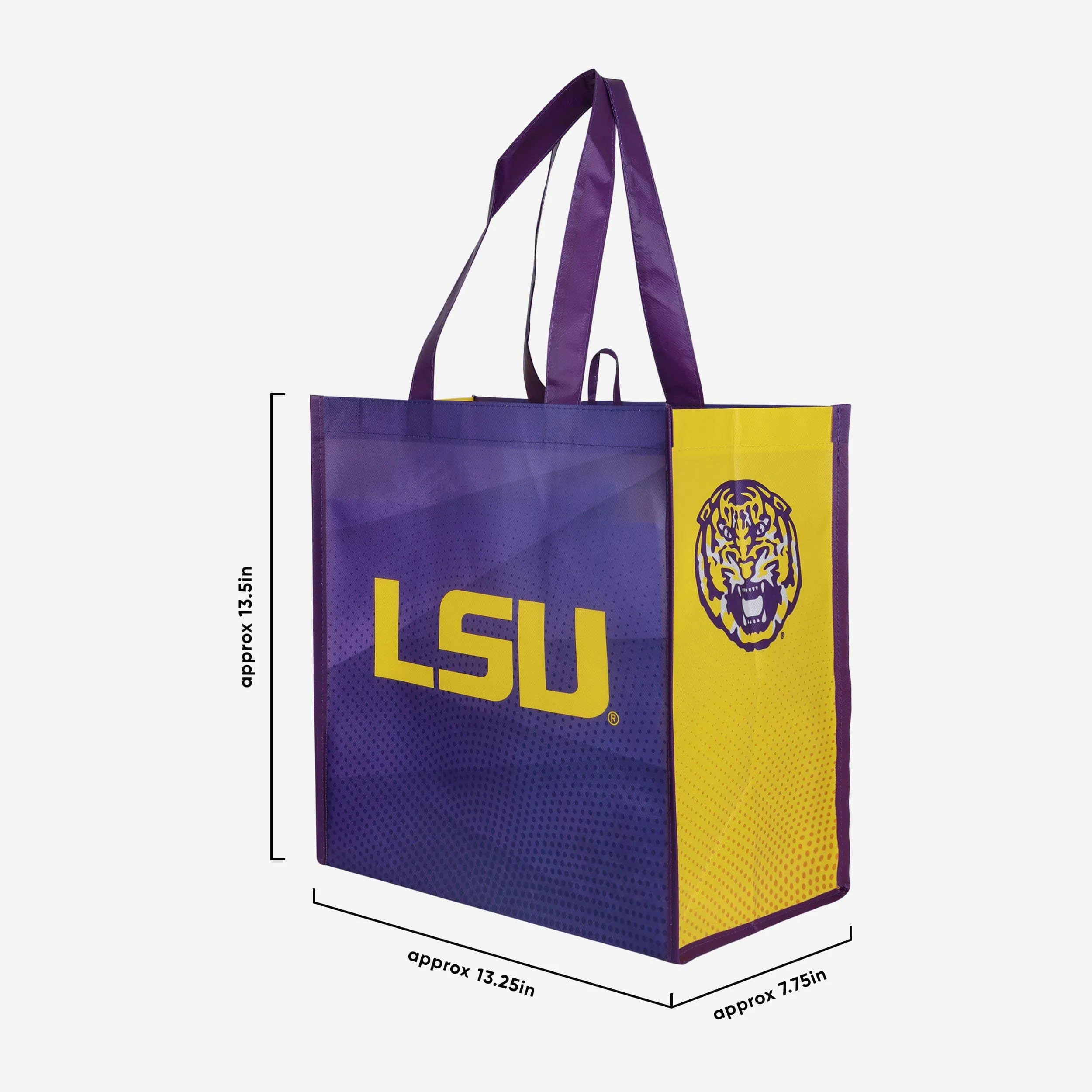 LSU Tigers 4 Pack Reusable Shopping Bag