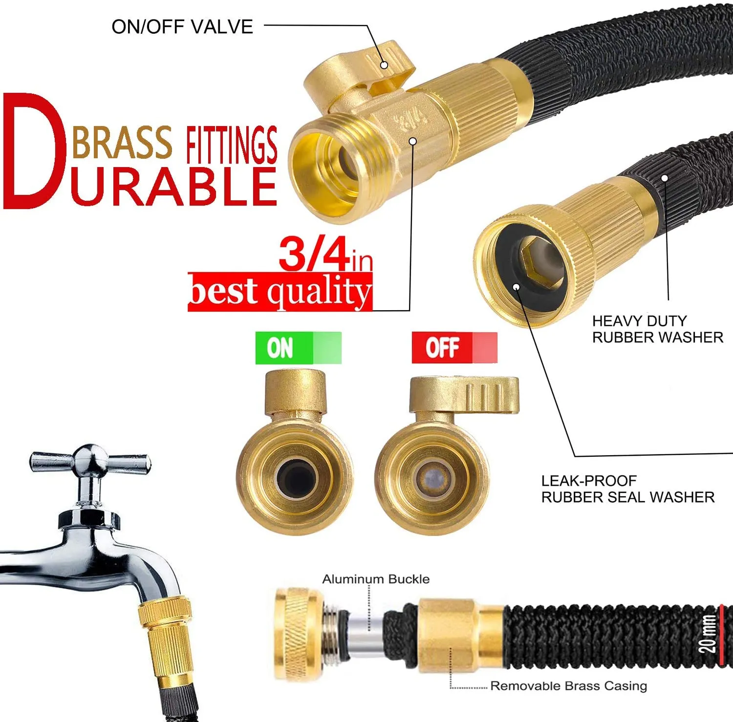 Luxora Quality Expandable Garden Hose for Easy Storage