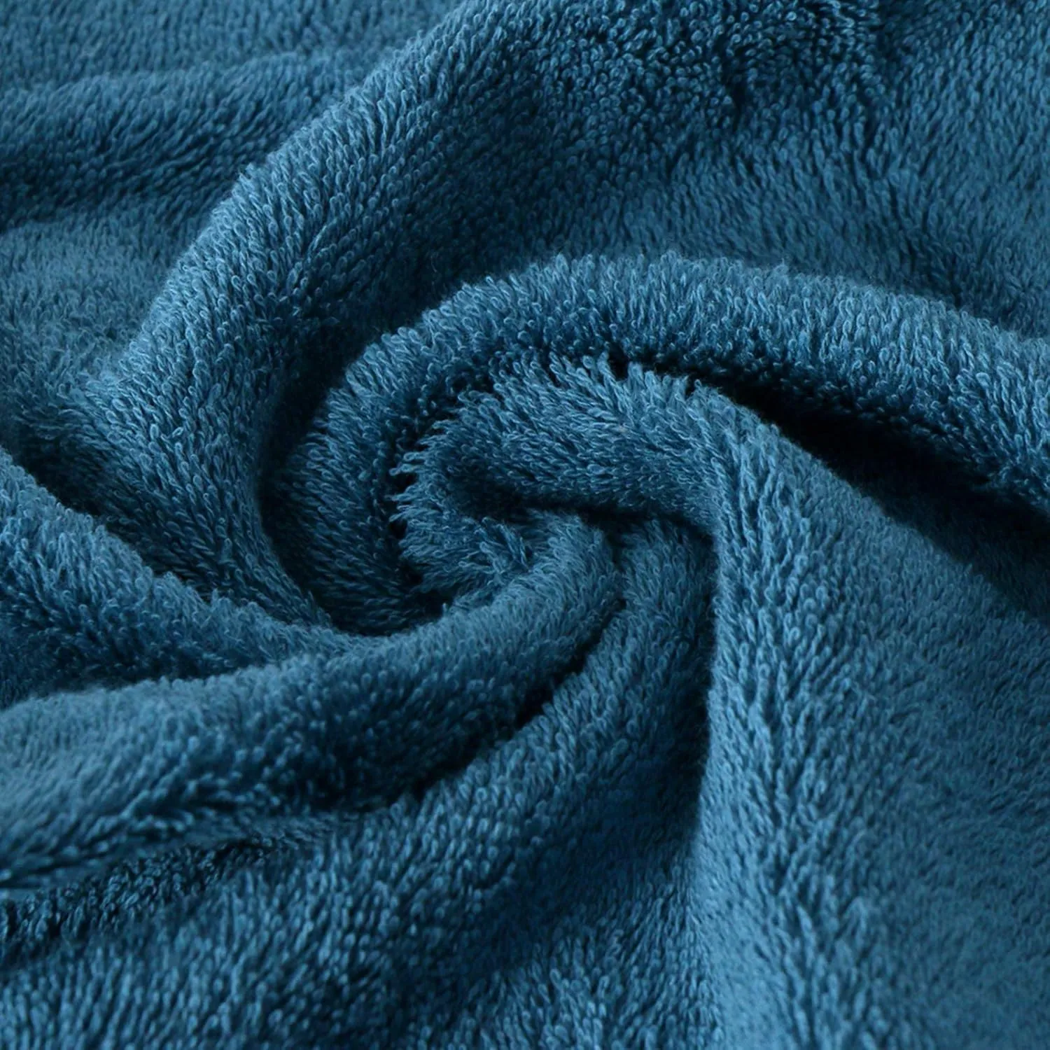 Luxury Bathroom Super Soft and Highly Absorbent Premium 100% Cotton Bath Towel Set for Gifts (Blue-M)