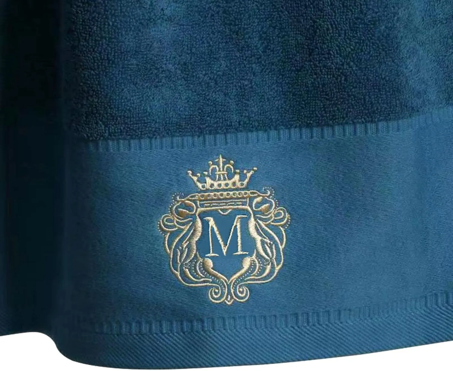 Luxury Bathroom Super Soft and Highly Absorbent Premium 100% Cotton Bath Towel Set for Gifts (Blue-M)