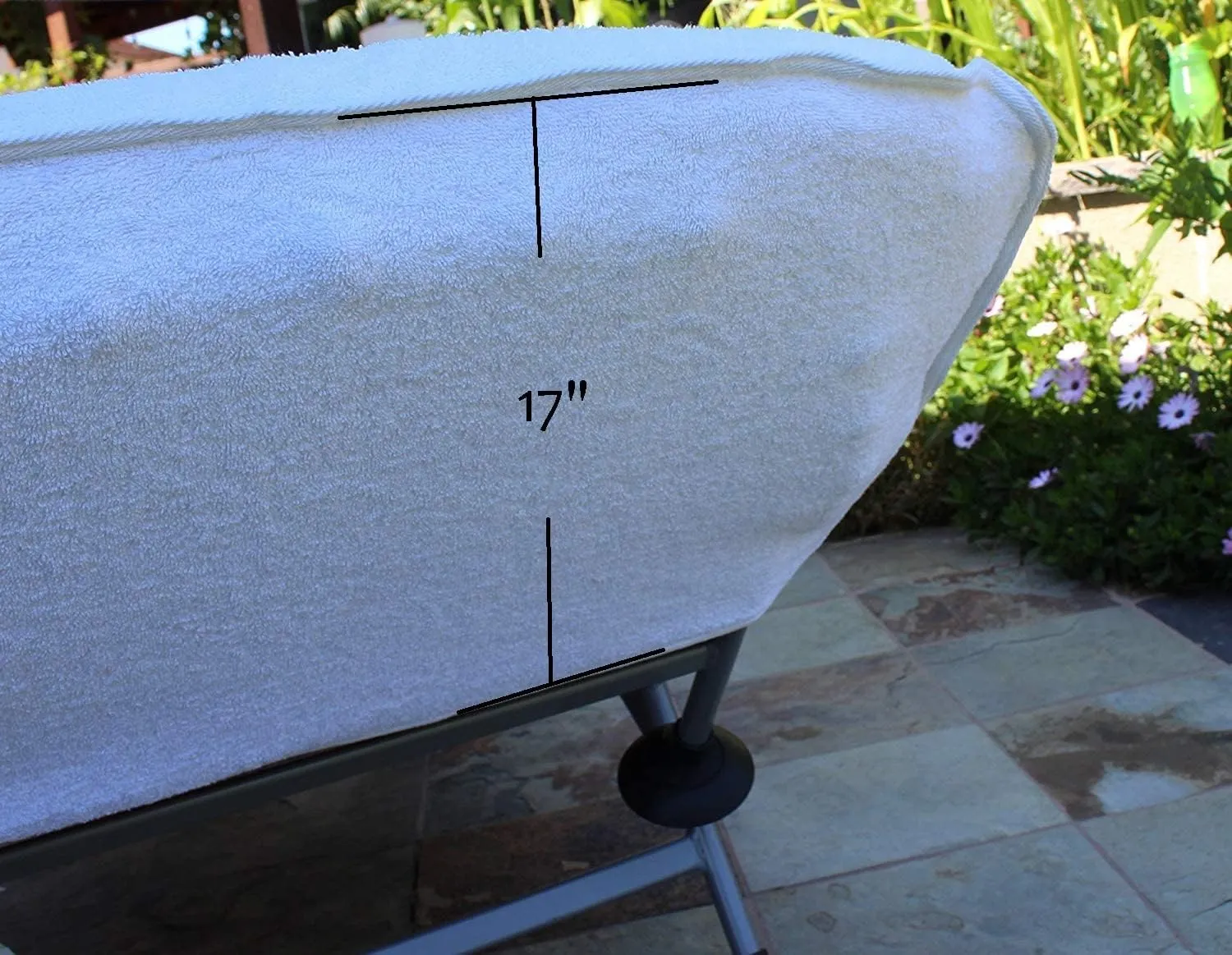 Luxury Hotel & Spa Monogrammed Pool Chaise Lounge Cover, Block Letter Embroidered - Extra Absorbent 100% Turkish Cotton- Soft Terry - Hotel-Style, Standard Size 90" X 29" - White - Black Letter X