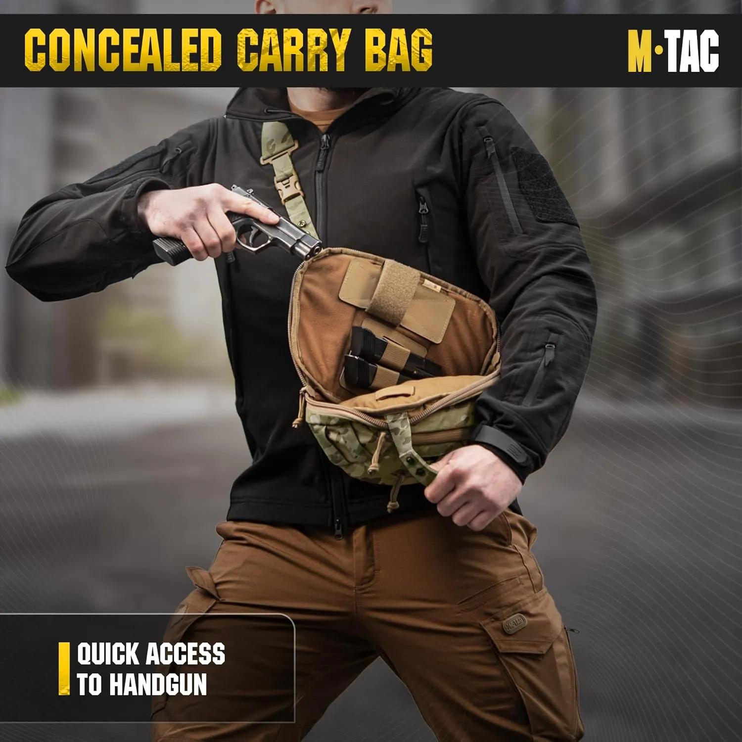 M-Tac Elite Sphaera Large Bag Gen 2 -Tactical Shoulder Bag - Conceal Carry Chest Sling Pack CCW Bag