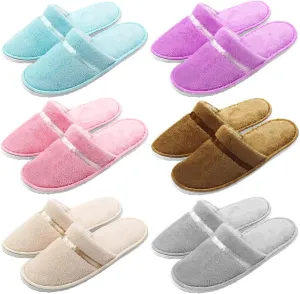Maeline Spa Slippers, Non Slip Disposable Wholesale Bulk Hotel Slippers for Guests, Multi Color Reusable House Slippers, Indoor, Bathroom, Bedroom, Travel Slippers for Women, Men, Unisex