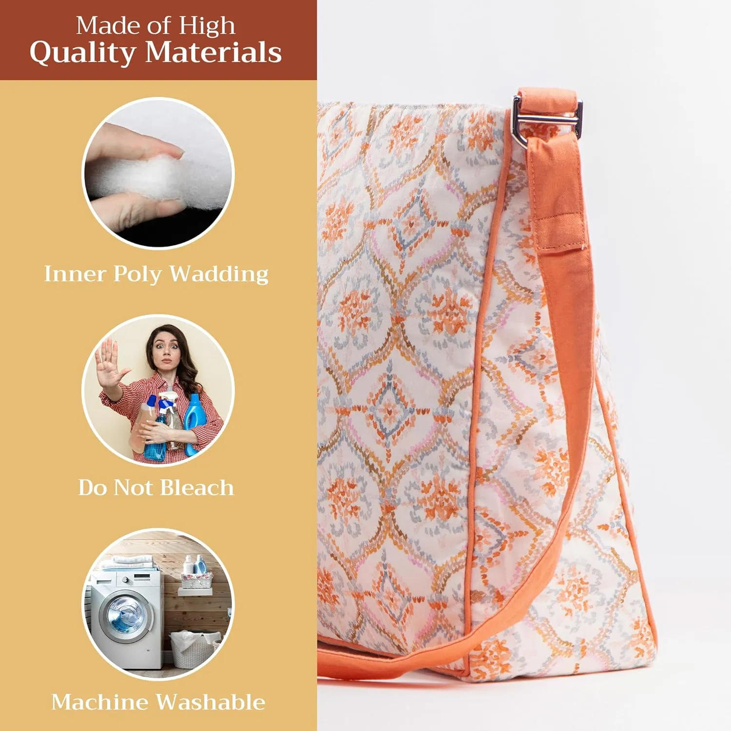 Maison d' Hermine Hand Bags for Women Cotton Shoulder Bag for Shopping Travel Everyday Use Cross Body Tote purse Sling Bag