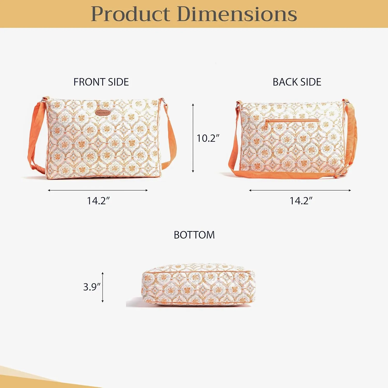 Maison d' Hermine Hand Bags for Women Cotton Shoulder Bag for Shopping Travel Everyday Use Cross Body Tote purse Sling Bag