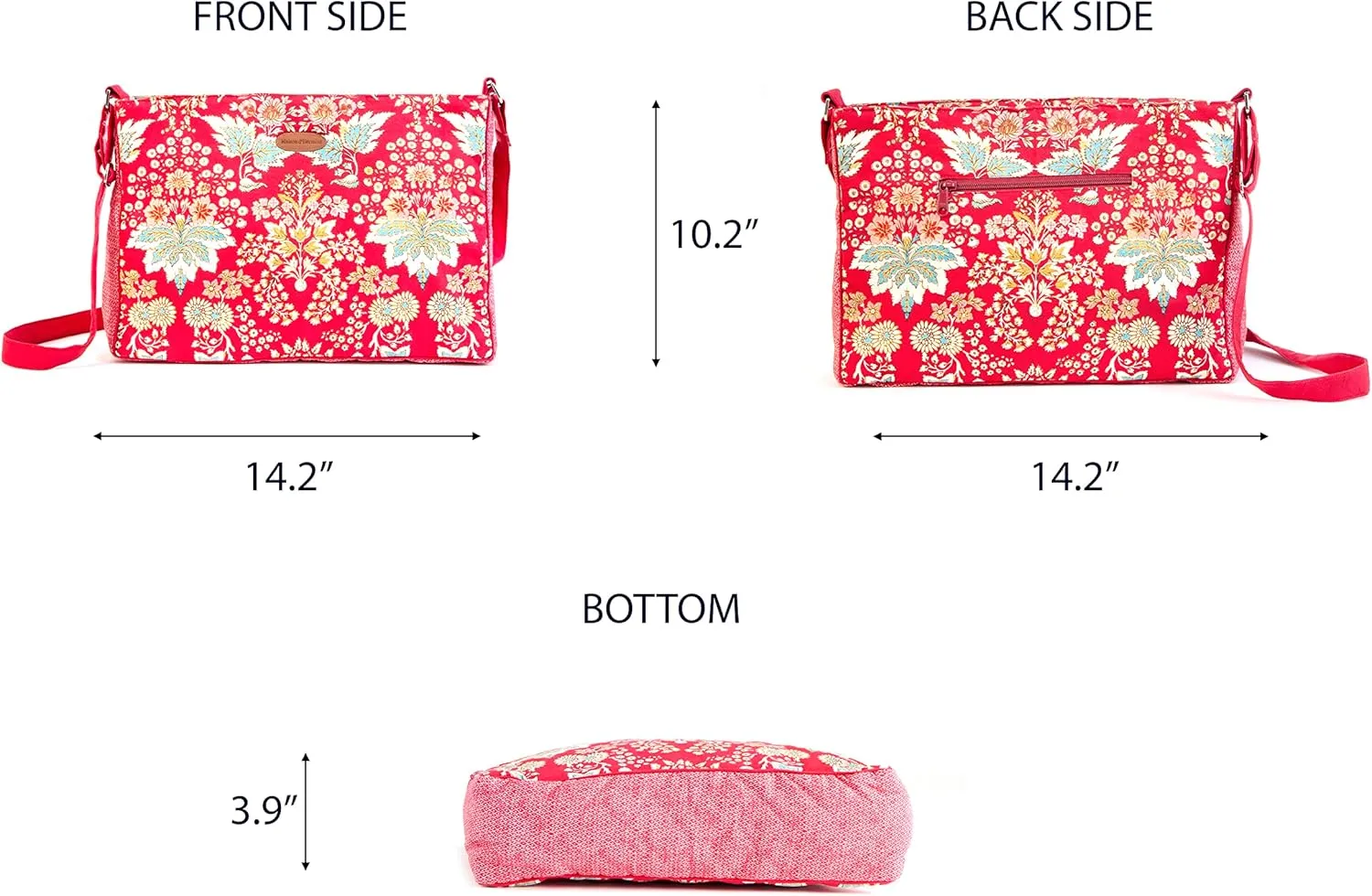 Maison d' Hermine Hand Bags for Women Cotton Shoulder Bag for Shopping Travel Everyday Use Cross Body Tote purse Sling Bag
