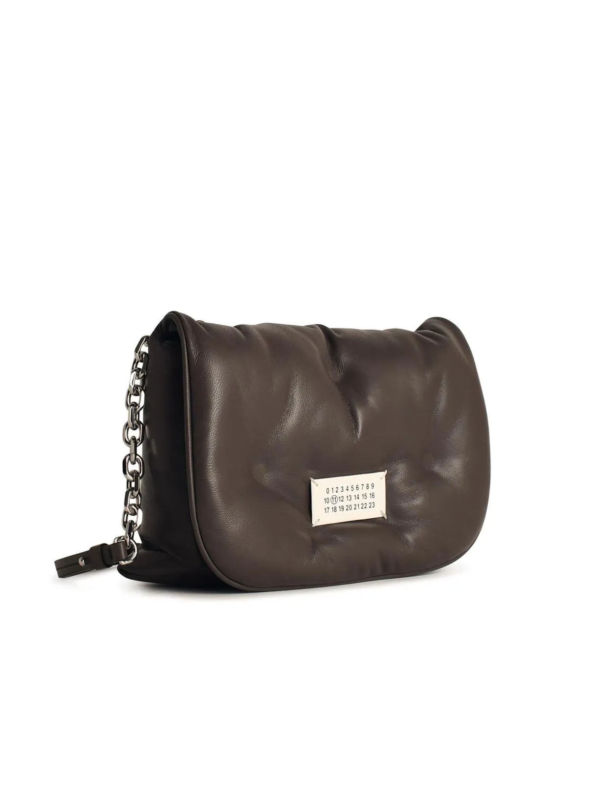 Maison Margiela 'Glam Slam' Grey Lear Crossbody Bag