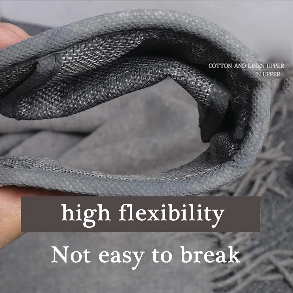 maltose Disposable Slippers for Guests 6 Pairs Linen Breathable Hotel Slipppers Non-Slip Portable Travel Slipper 11.3" x 4.3" Unisex Spa Slippers for Wedding Party