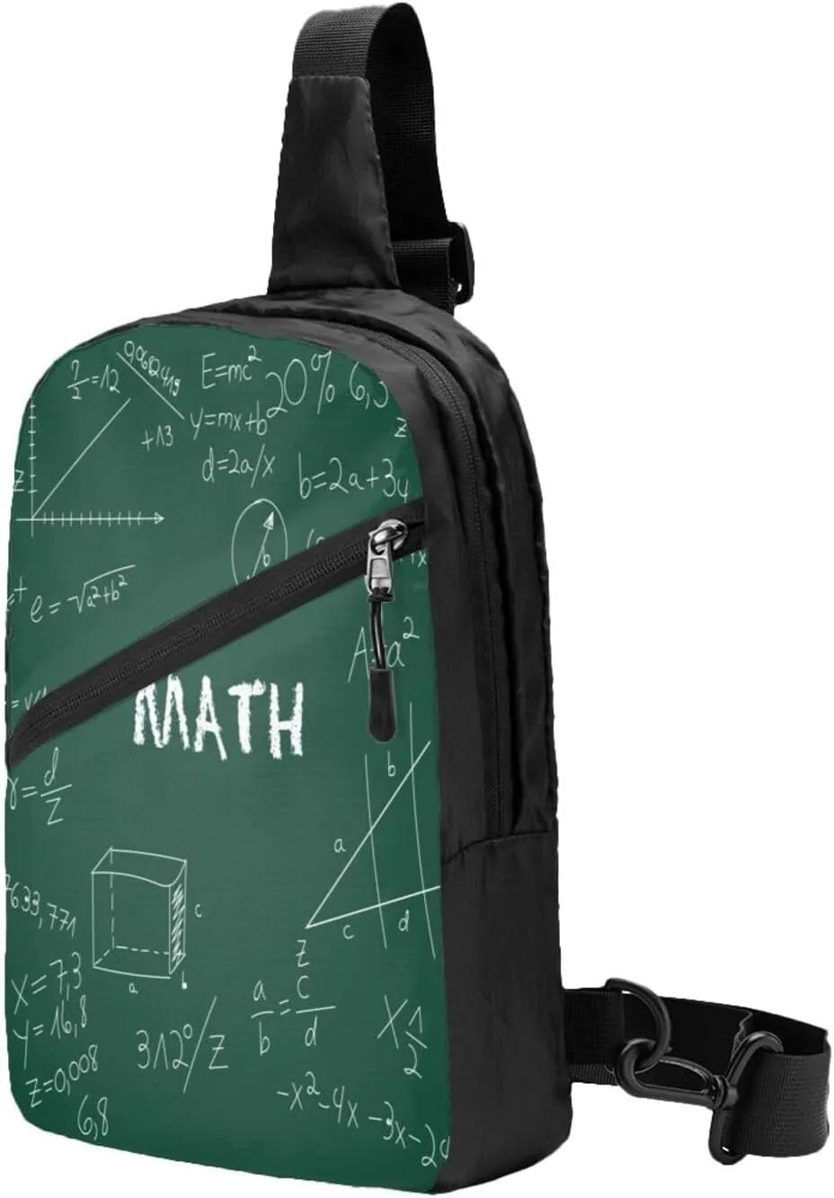 Maths Chalkboard Teach Sling Bag for Men Women, Small Crossbody Sling Backpack Shoulder Chest Bag, Anti Theft Travel Hiking Sports