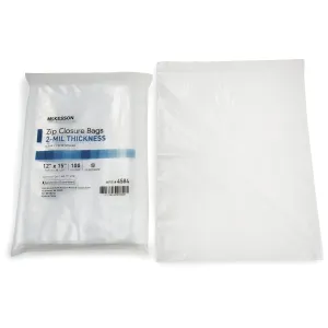 McKesson Zip Closure Bags, 2 mil Thickness - Polyethylene, Reclosable - Clear, 12 in x 15 in, 100 Count, 1 Pack