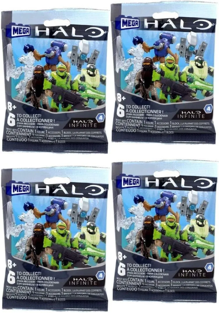 Mega Construx Halo Infinite Series 4 Mini Figures Blind Bags (Pack of 4)