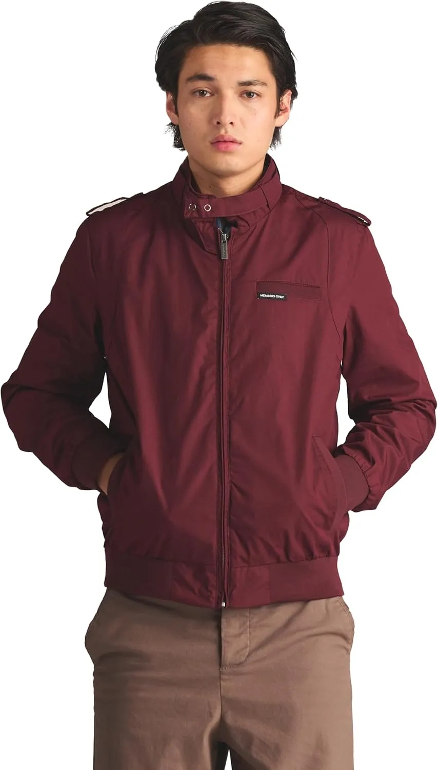 Members Only Men's Iconic Racer Quilted Lining Jacket |Slim Fit|