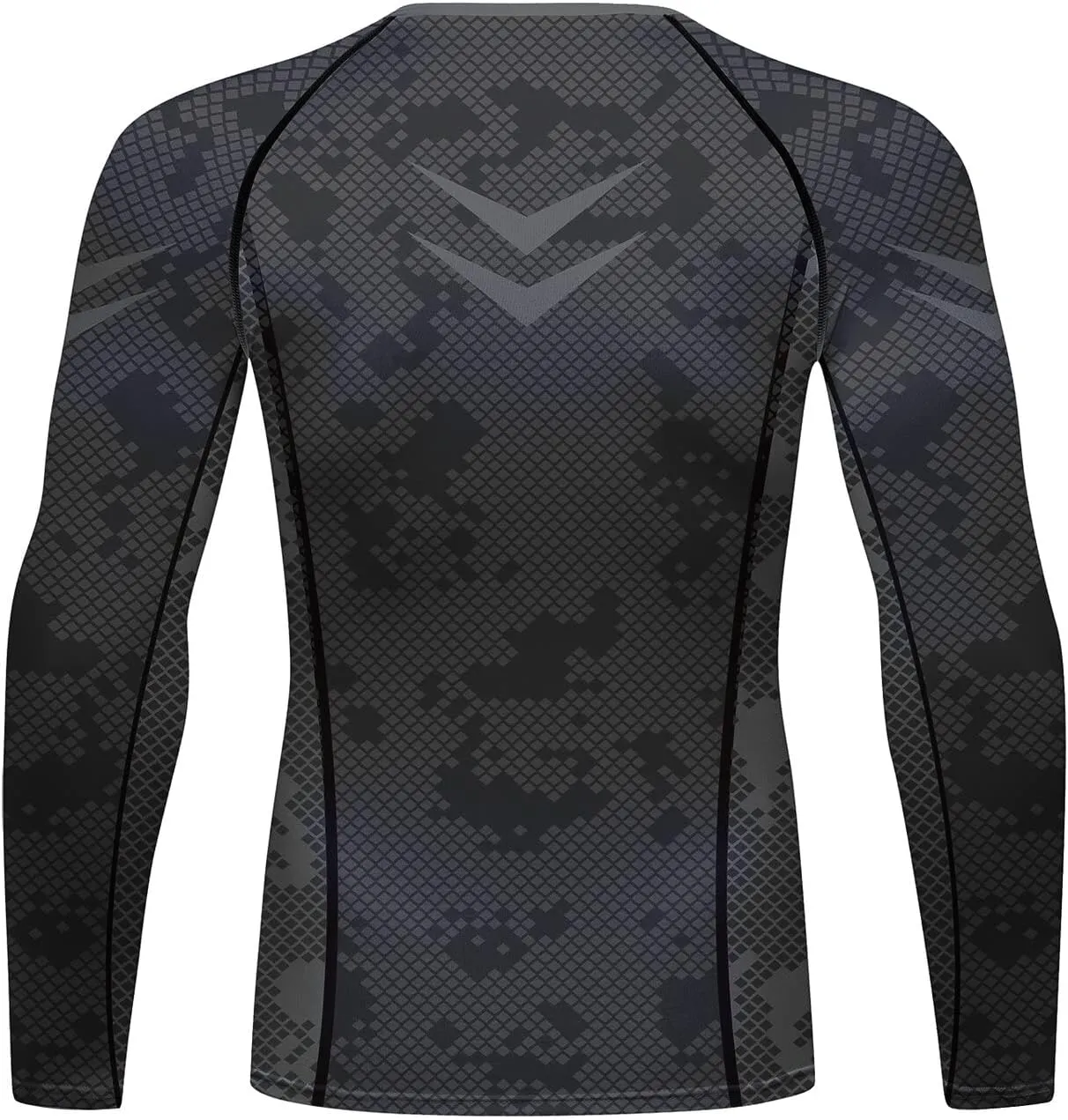 Men's Compression Long Sleeve Slim Fit Athletic Shirt Sports Workouts Running Tee Performance T-Shirt Cool Dry Top