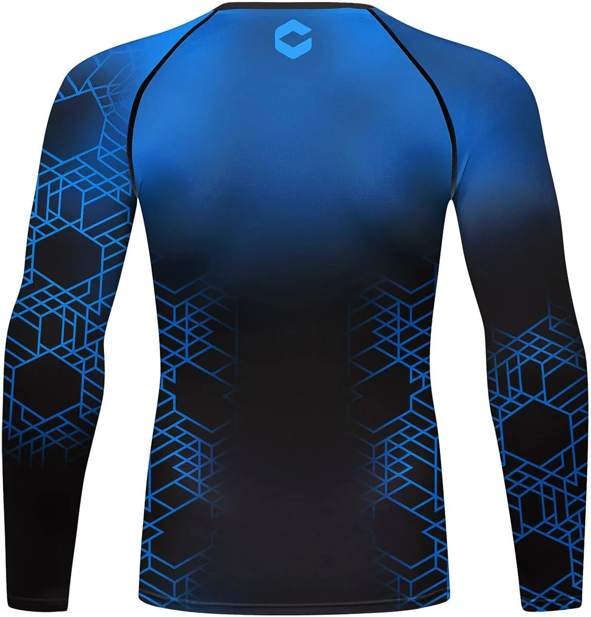 Men's Compression Long Sleeve Slim Fit Athletic Shirt Sports Workouts Running Tee Performance T-Shirt Cool Dry Top