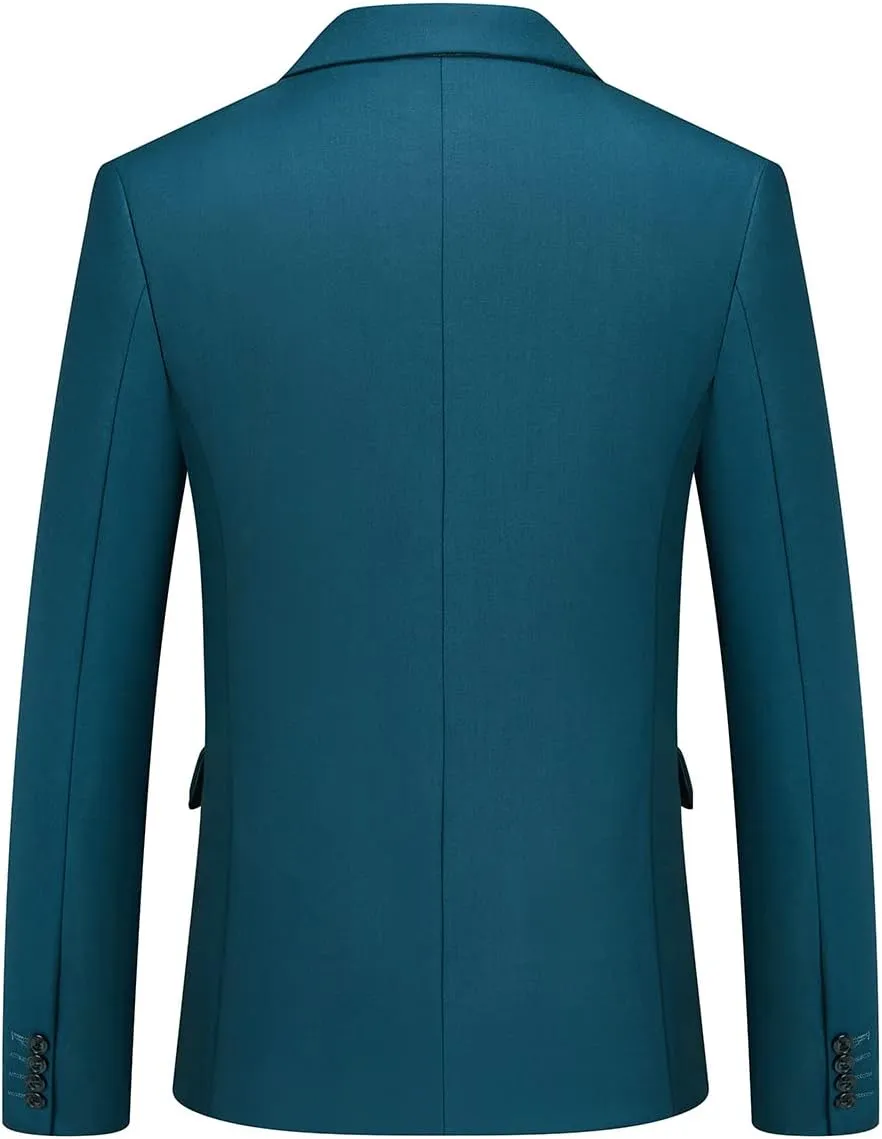 Mens Suits 2 Piece Slim Fit Casual One Button Solid Suits for Mens Business Wedding Party Jacket Blazer & Pants Set