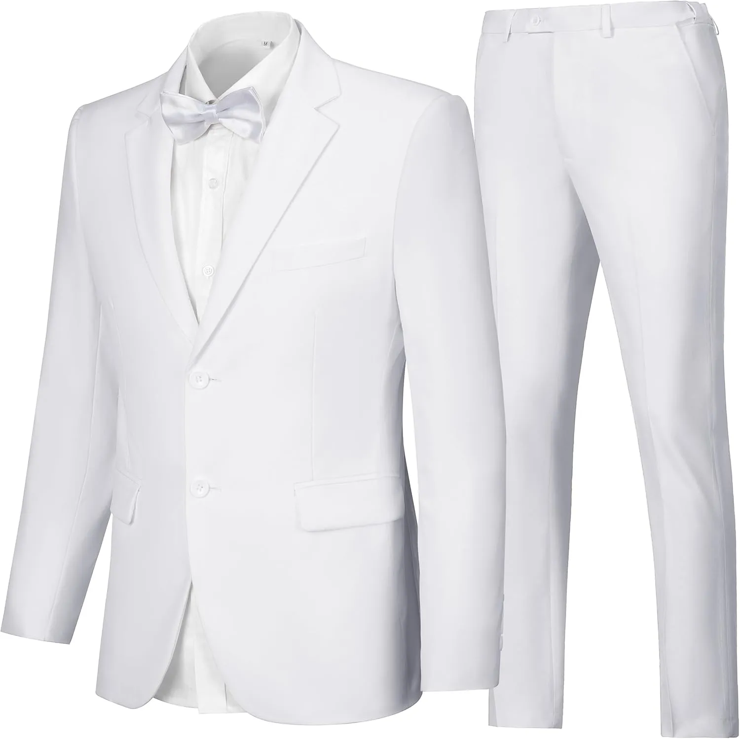 Mens Suits Slim Fit Prom Homecoming Suit for Men Wedding Business Tux Outfit 2 Piece Suit Jacket Blazer ＆Pants Set