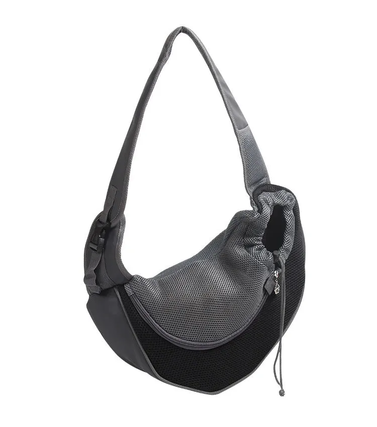 Mesh Oxford Pet Outdoor Travel Pet Puppy Carrier Handbag Pouch Single Shoulder Bag Sling Mesh Comfort Travel Tote Shoulder Bag