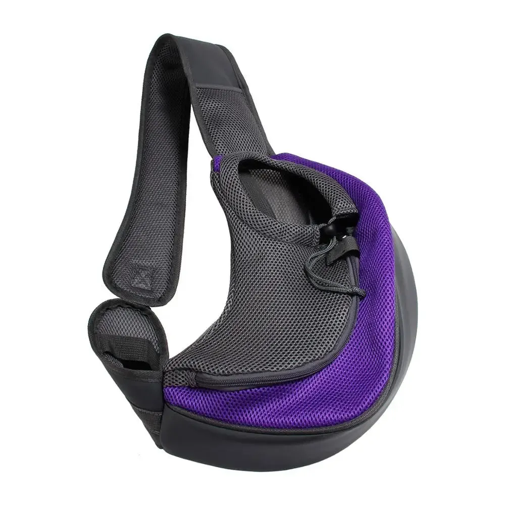 Mesh Oxford Pet Outdoor Travel Pet Puppy Carrier Handbag Pouch Single Shoulder Bag Sling Mesh Comfort Travel Tote Shoulder Bag