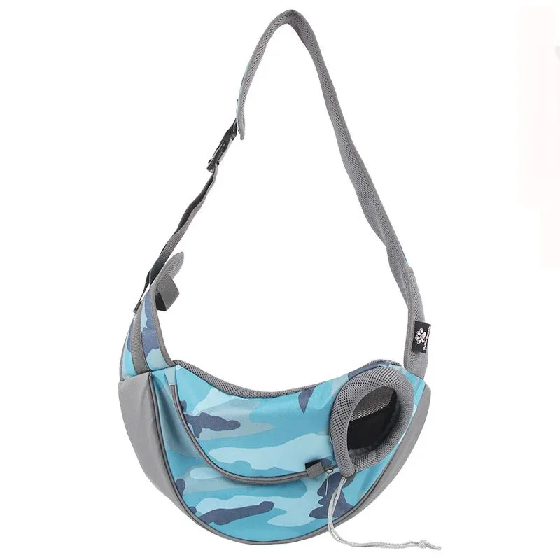 Mesh Oxford Pet Outdoor Travel Pet Puppy Carrier Handbag Pouch Single Shoulder Bag Sling Mesh Comfort Travel Tote Shoulder Bag