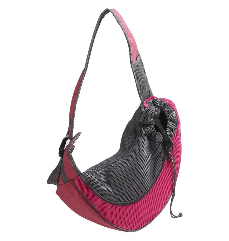 Mesh Oxford Pet Outdoor Travel Pet Puppy Carrier Handbag Pouch Single Shoulder Bag Sling Mesh Comfort Travel Tote Shoulder Bag