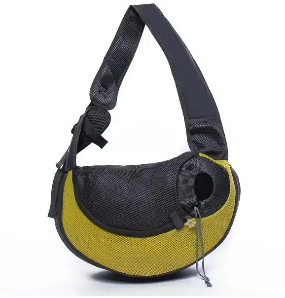 Mesh Oxford Pet Outdoor Travel Pet Puppy Carrier Handbag Pouch Single Shoulder Bag Sling Mesh Comfort Travel Tote Shoulder Bag