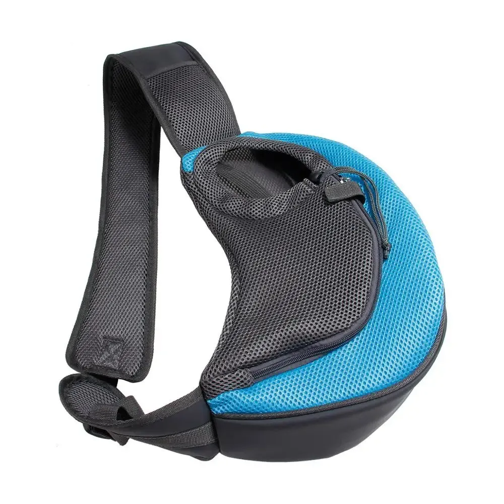 Mesh Oxford Pet Outdoor Travel Pet Puppy Carrier Handbag Pouch Single Shoulder Bag Sling Mesh Comfort Travel Tote Shoulder Bag