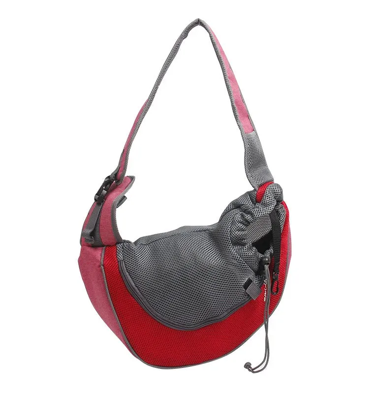 Mesh Oxford Pet Outdoor Travel Pet Puppy Carrier Handbag Pouch Single Shoulder Bag Sling Mesh Comfort Travel Tote Shoulder Bag