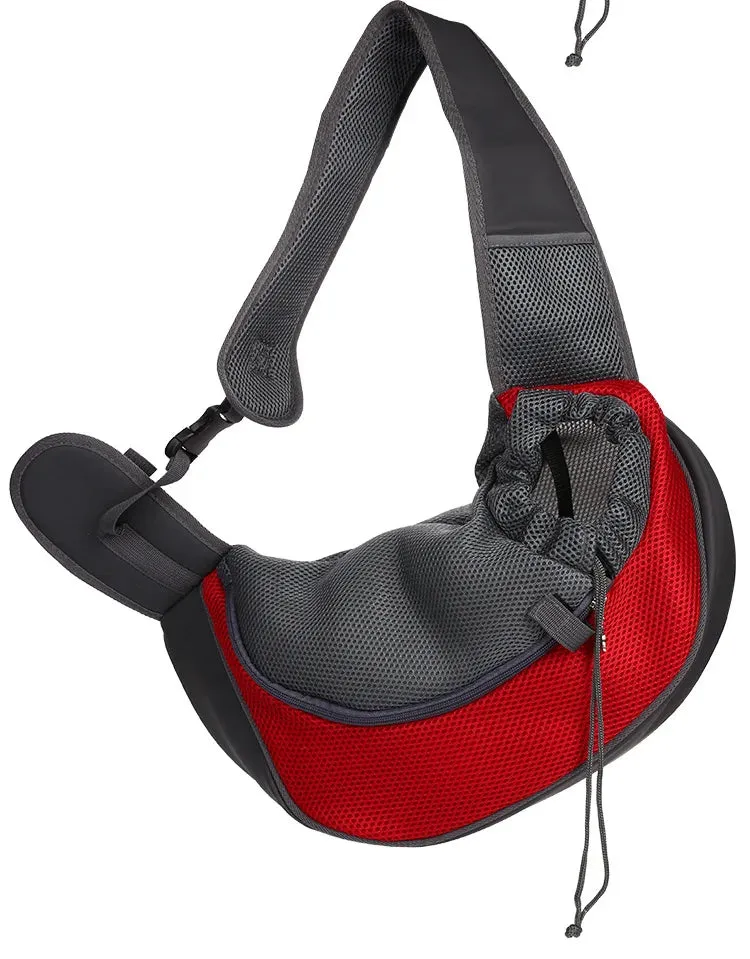 Mesh Oxford Pet Outdoor Travel Pet Puppy Carrier Handbag Pouch Single Shoulder Bag Sling Mesh Comfort Travel Tote Shoulder Bag