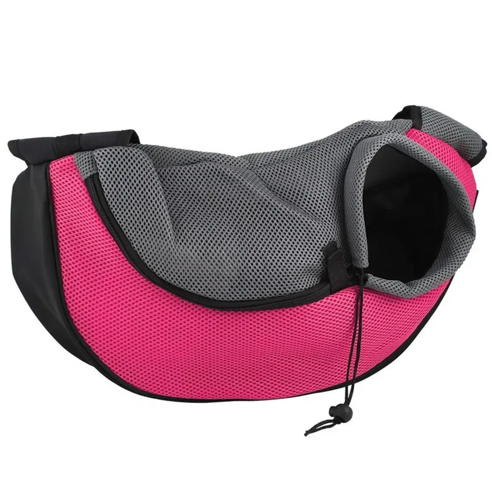 Mesh Oxford Pet Outdoor Travel Pet Puppy Carrier Handbag Pouch Single Shoulder Bag Sling Mesh Comfort Travel Tote Shoulder Bag