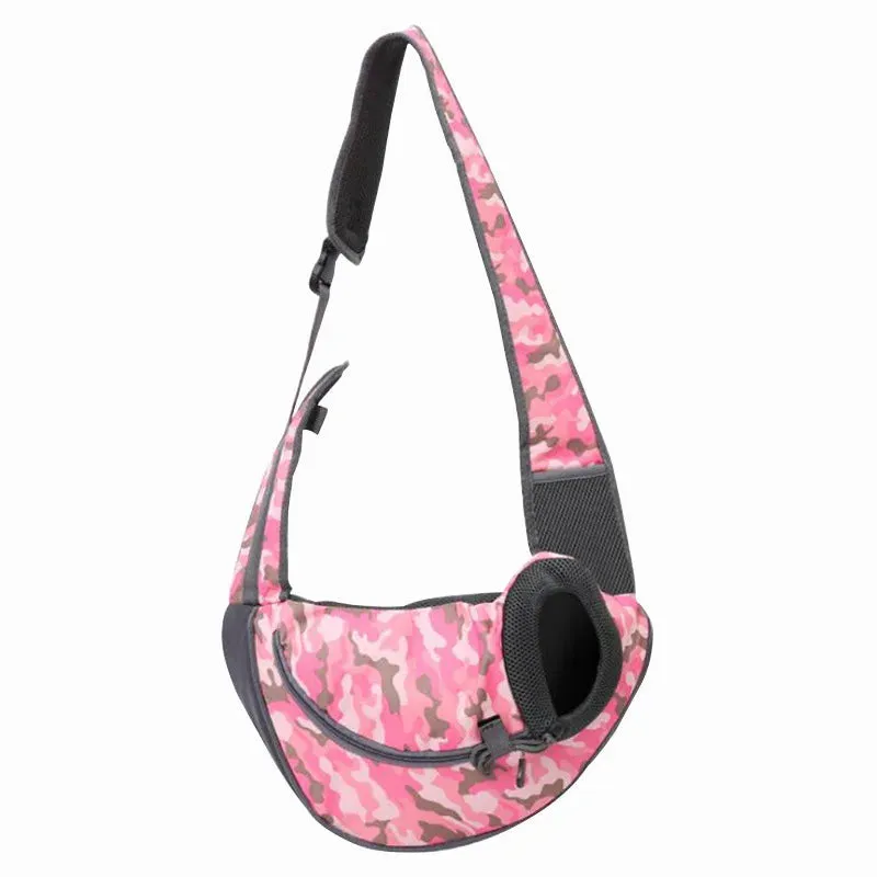 Mesh Oxford Pet Outdoor Travel Pet Puppy Carrier Handbag Pouch Single Shoulder Bag Sling Mesh Comfort Travel Tote Shoulder Bag