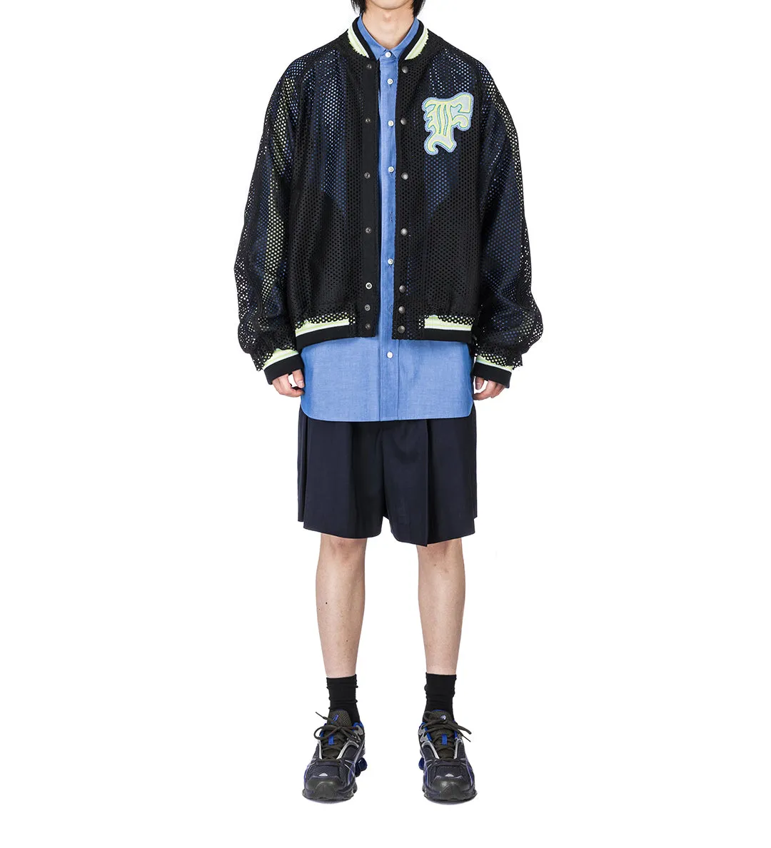 MESH STADIUM JACKET BLACK