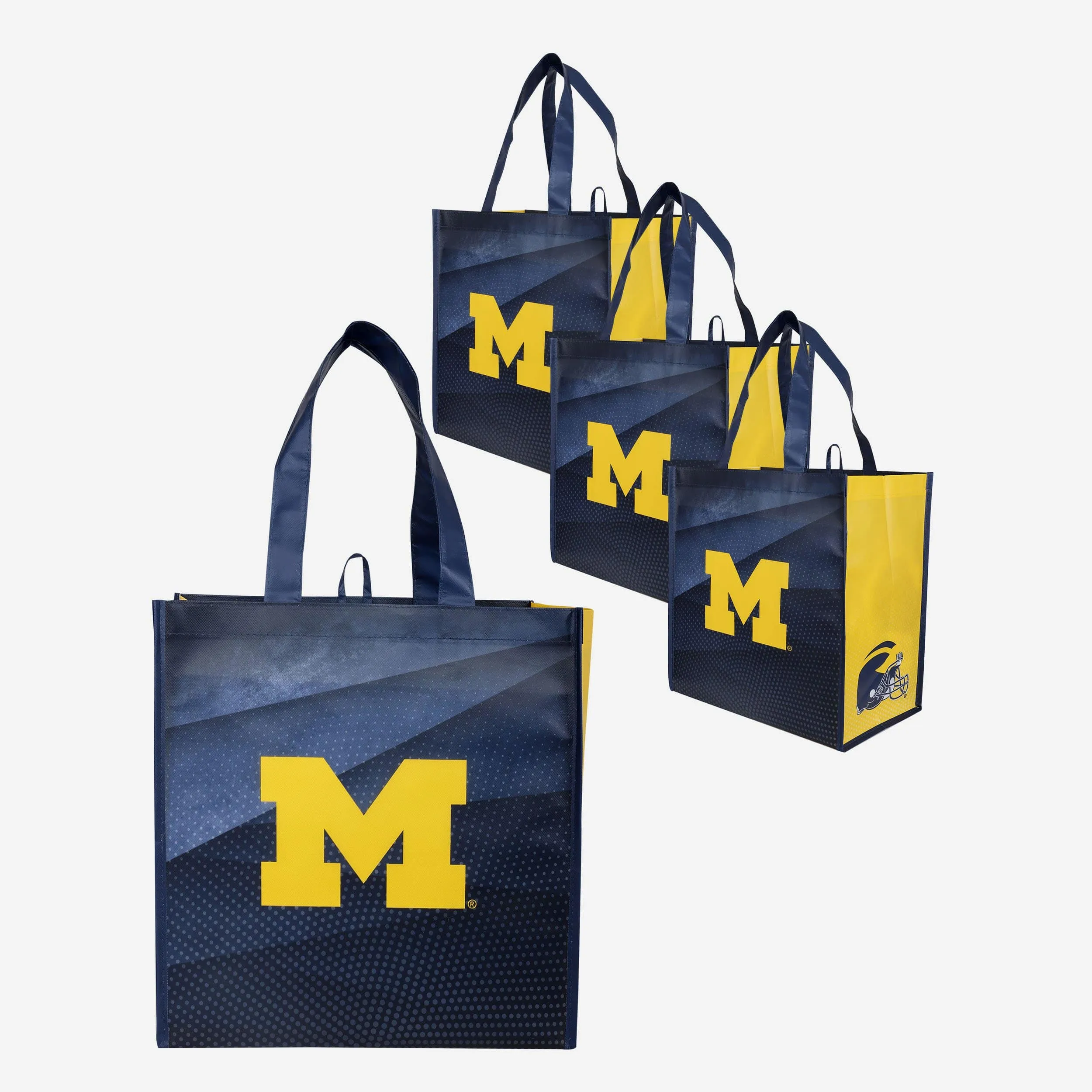 Michigan Wolverines 4 Pack Reusable Shopping Bag
