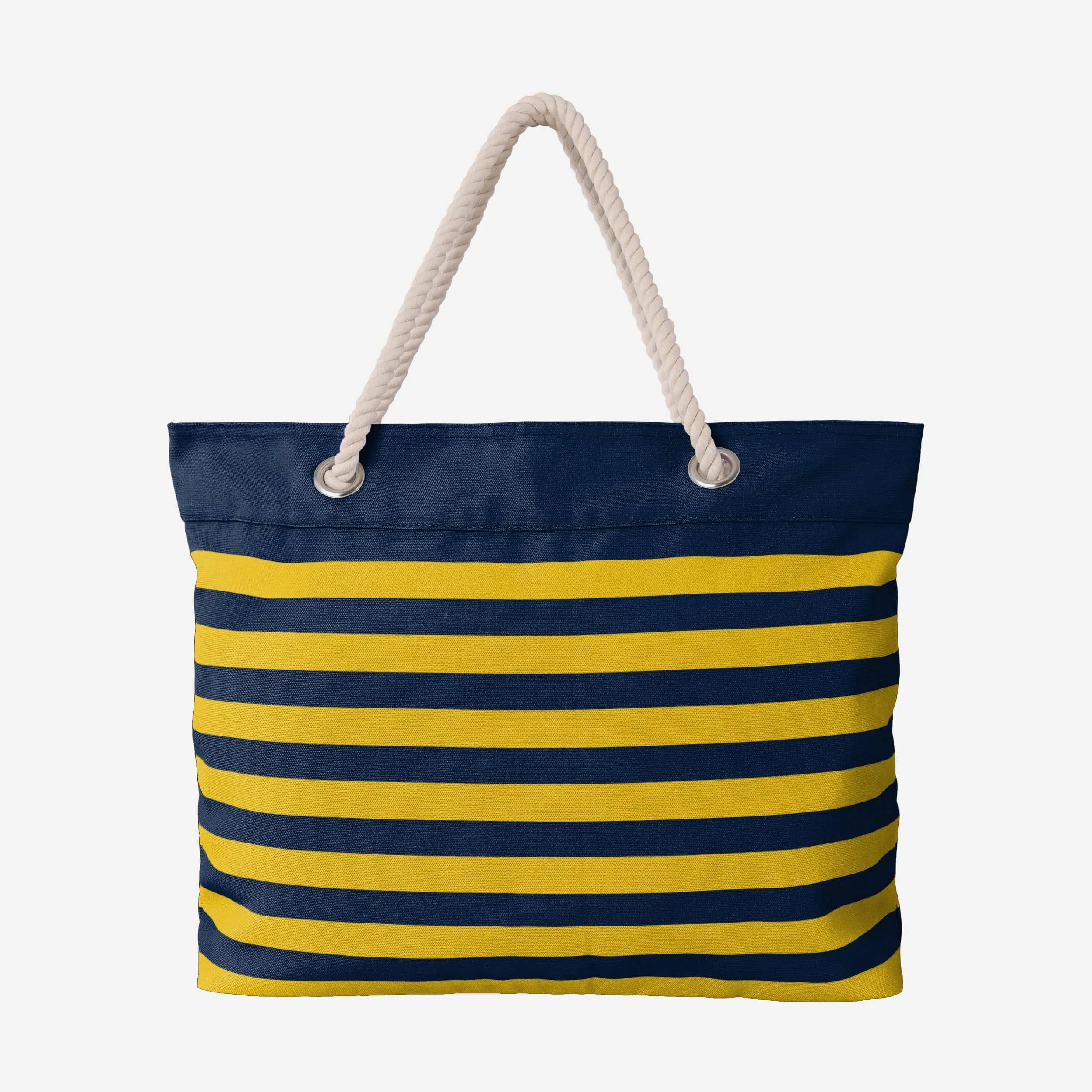 Michigan Wolverines Nautical Stripe Tote Bag