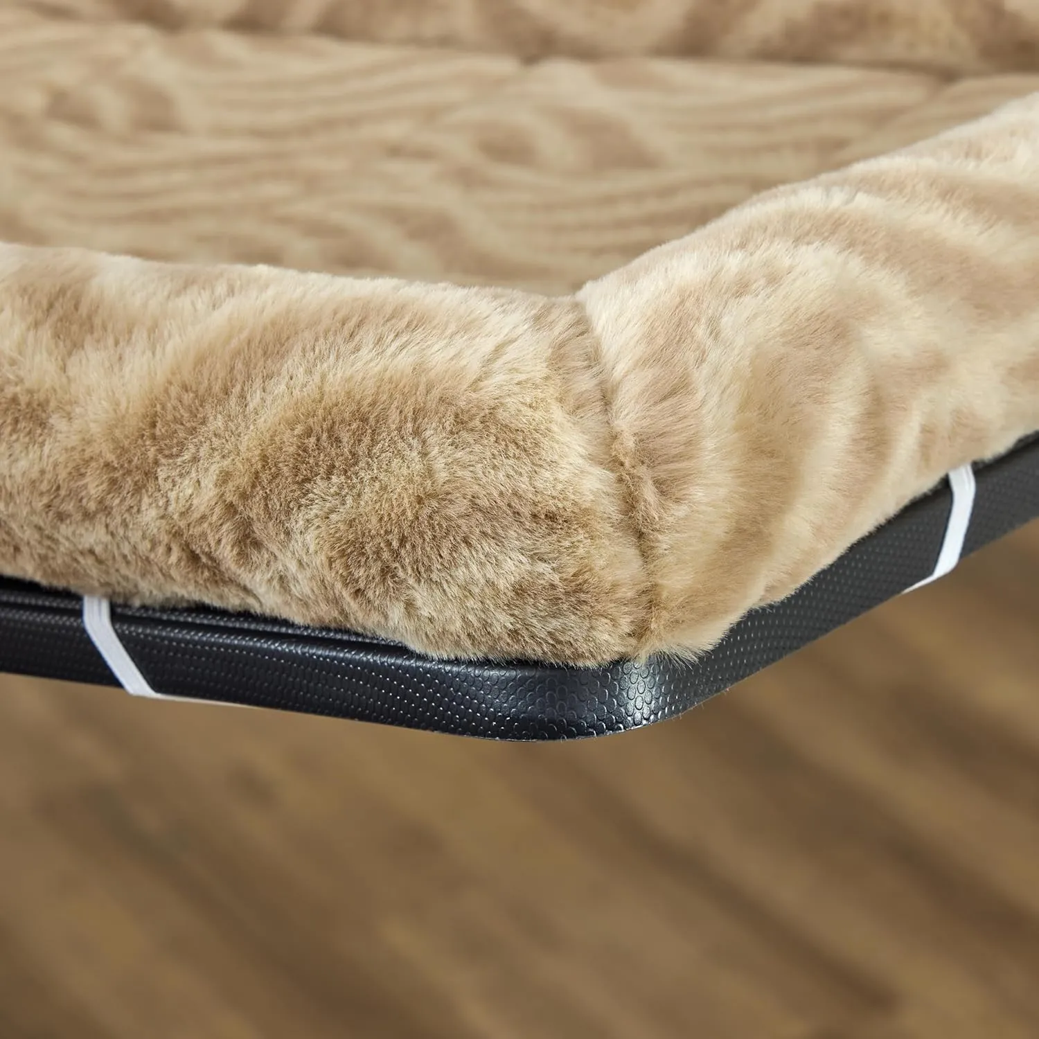 MidWest Homes for Pets QuiteTime Deluxe Wave Bolster Bed for Small Dogs; Easily Machine Wash and Dry; Tan; 24"; 40224-WVTN