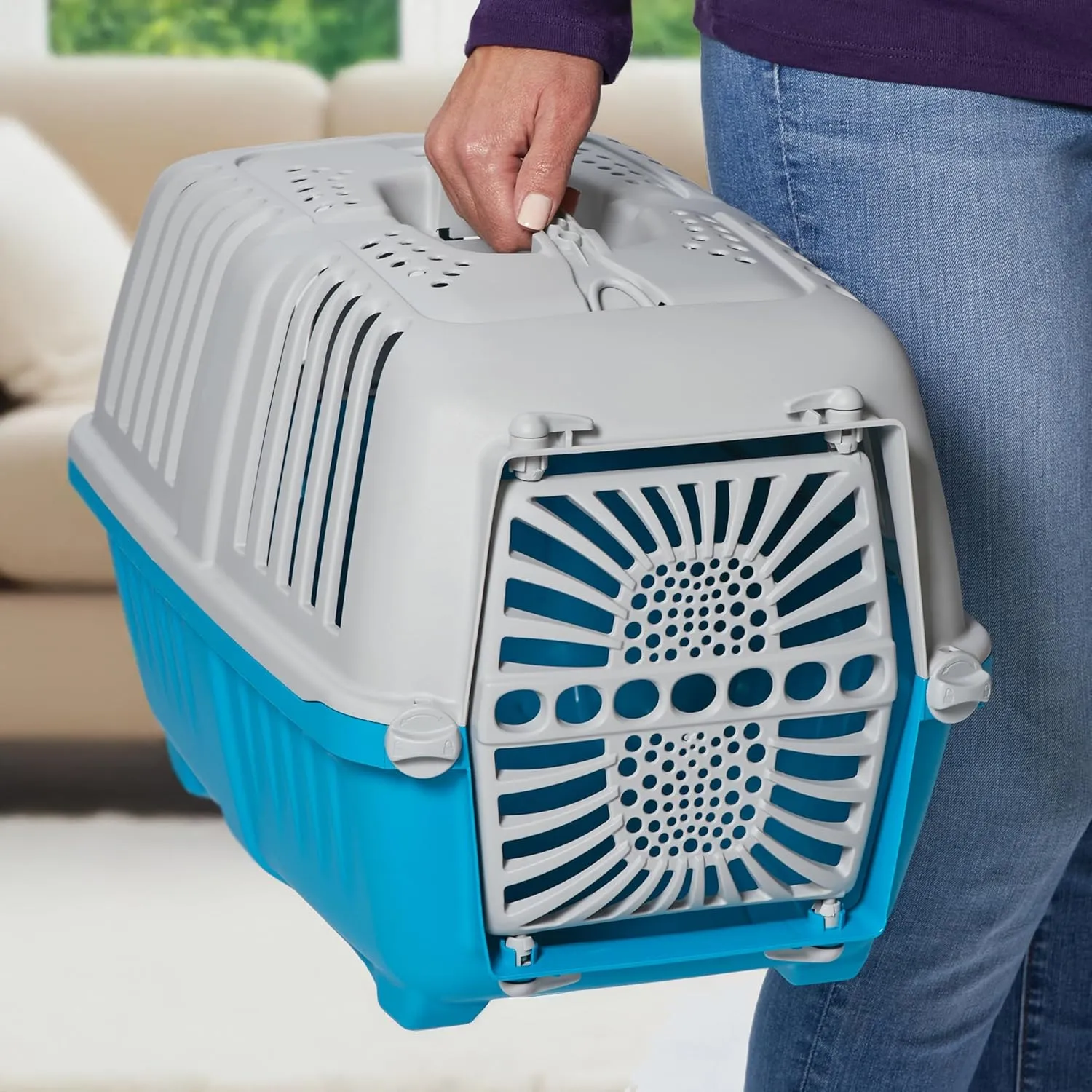 MidWest Homes for Pets Spree Travel Pet Carrier | Hard-Sided Pet Kennel Ideal for Toy Dog Breeds, Small Cats & Small Animals | Dog Carrier Measures 19.1L x 12.5 W x 13H - Inches