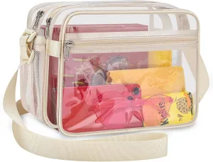 Mildbeer 2-Compartment Clear Stadium Messenger Bag for Concerts, Games & Events