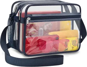 Mildbeer 2-Compartment Clear Stadium Messenger Bag for Concerts, Games & Events