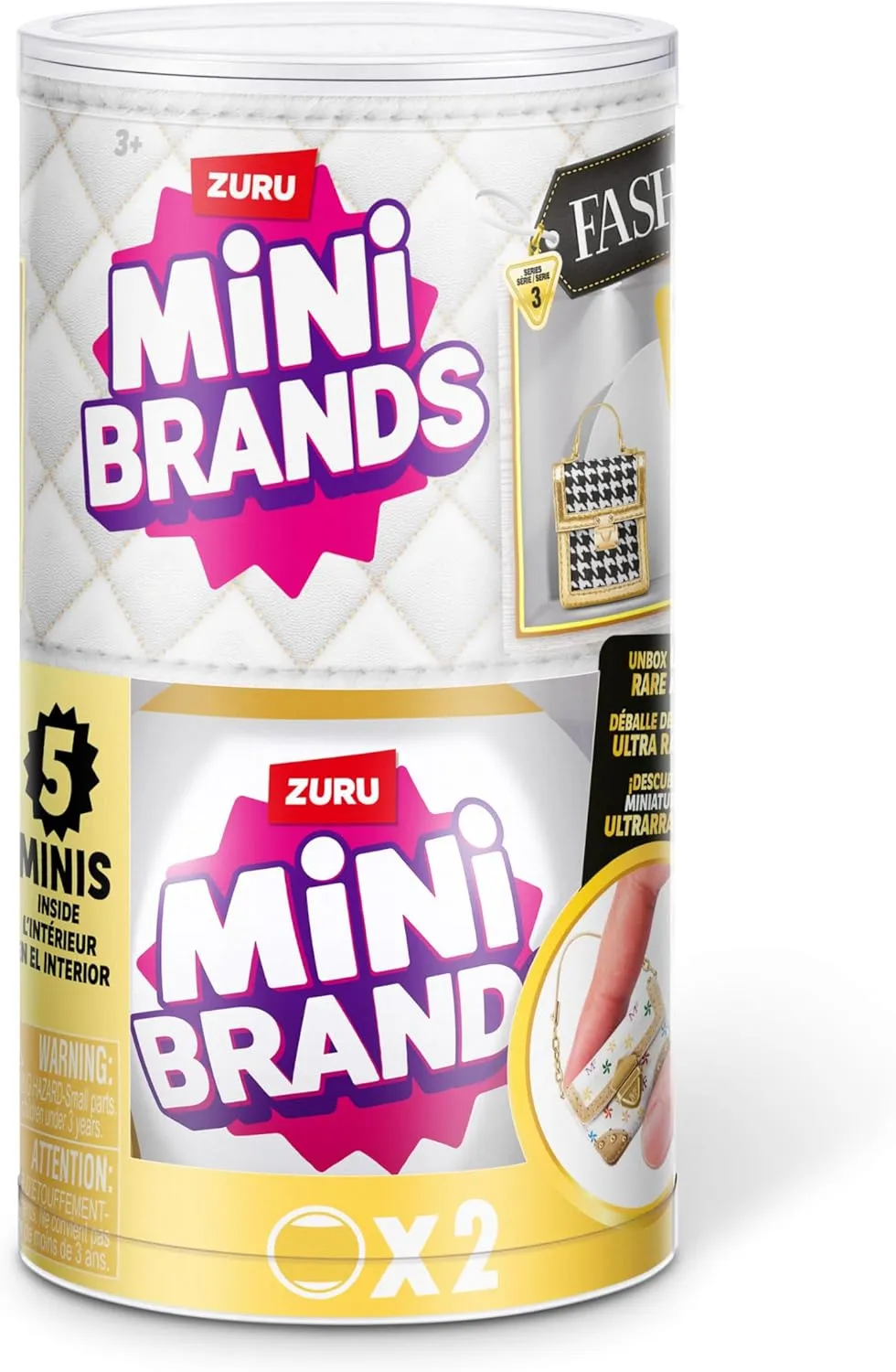 Mini Brands Fashion 2 Pack Series 3 by ZURU Real Miniature Fashion Brands Collectible Toy, 2 Capsules of 5 Mystery Miniature Brands for Girls, Teens, Adults and Collectors (2 Pack)