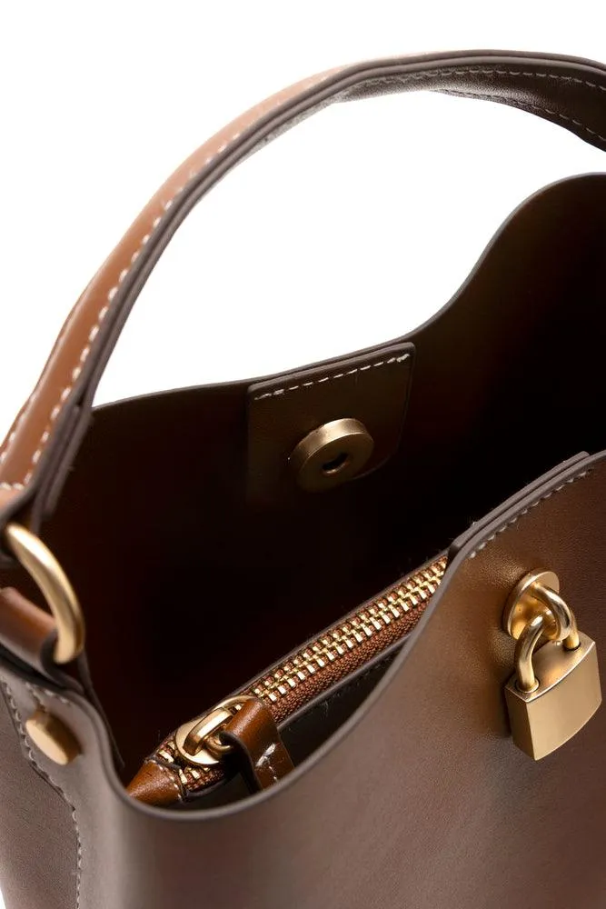Mini Bucket  Bag Brown