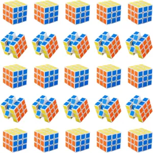 Mini Cube 24 Pack Puzzle Party Favors for Kids Birthday Party Favors, Magic Cube Classroom Prize for Students & School Rewards, Stress Relief Toys Easter Christmas Stocking Goody Bag Filler