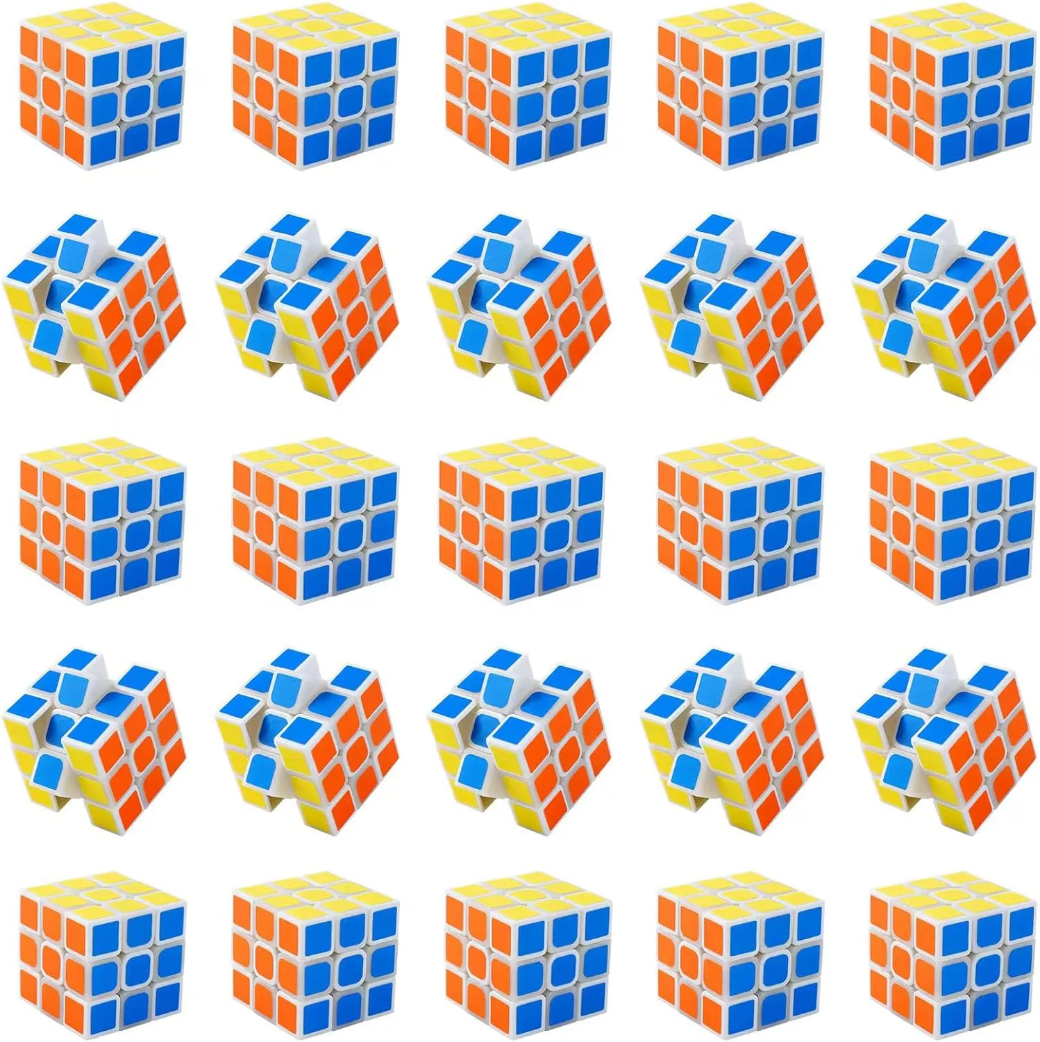Mini Cube 24 Pack Puzzle Party Favors for Kids Birthday Party Favors, Magic Cube Classroom Prize for Students & School Rewards, Stress Relief Toys Easter Christmas Stocking Goody Bag Filler